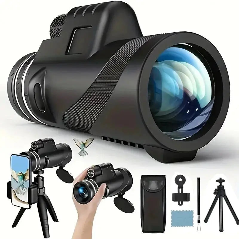 80x100 Portable Zoom HD 5000M Telescope Folding Long Distance Mini Powerful Telescope for Hunting Sports Outdoor Camping Travel Krouse Supply Co