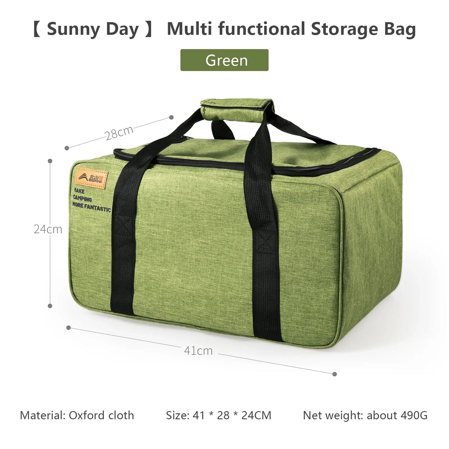 BISINNA Outdoor Camping Bag 26L Folding Gas Tank Storage Bag Picnic Cookwre Container Camp Supplies Adjustable Partition Krouse Supply Co