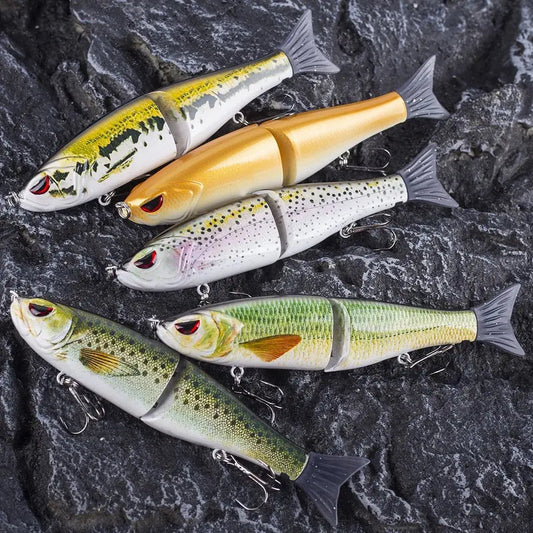 2 Sections Glide Baits 18cm 62g Jointed Shad Fishing Lures Slide Swimbait for Big Game Fishing Pike Bass Tackle Krouse Supply Co