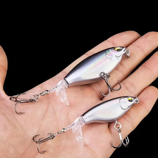 1Pcs Topwater Top Water Fishing Lure 6g/10g Trolling Catfish Artificial Hard Bait with Soft Rotating Tail Fishing Tackle Krouse Supply Co