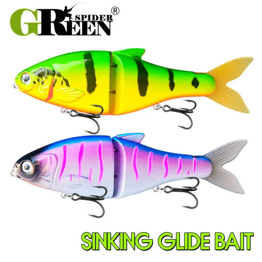 125mm 37.5g Glider Fishing Lures Glide Bait Jointed Swimbait Artificial Hard Baits Lures with Treble Hooks Fishing Accessory Krouse Supply Co