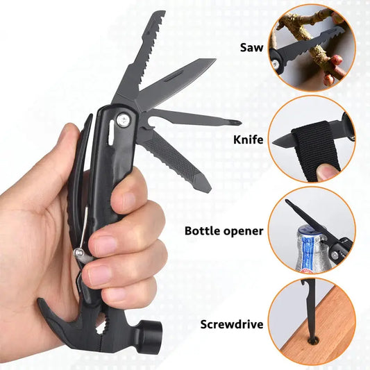 12-in-1 Multitool Hammer | Portable Survival Tool for Camping, Hiking, DIY & Gifts for Men Krouse Supply Co
