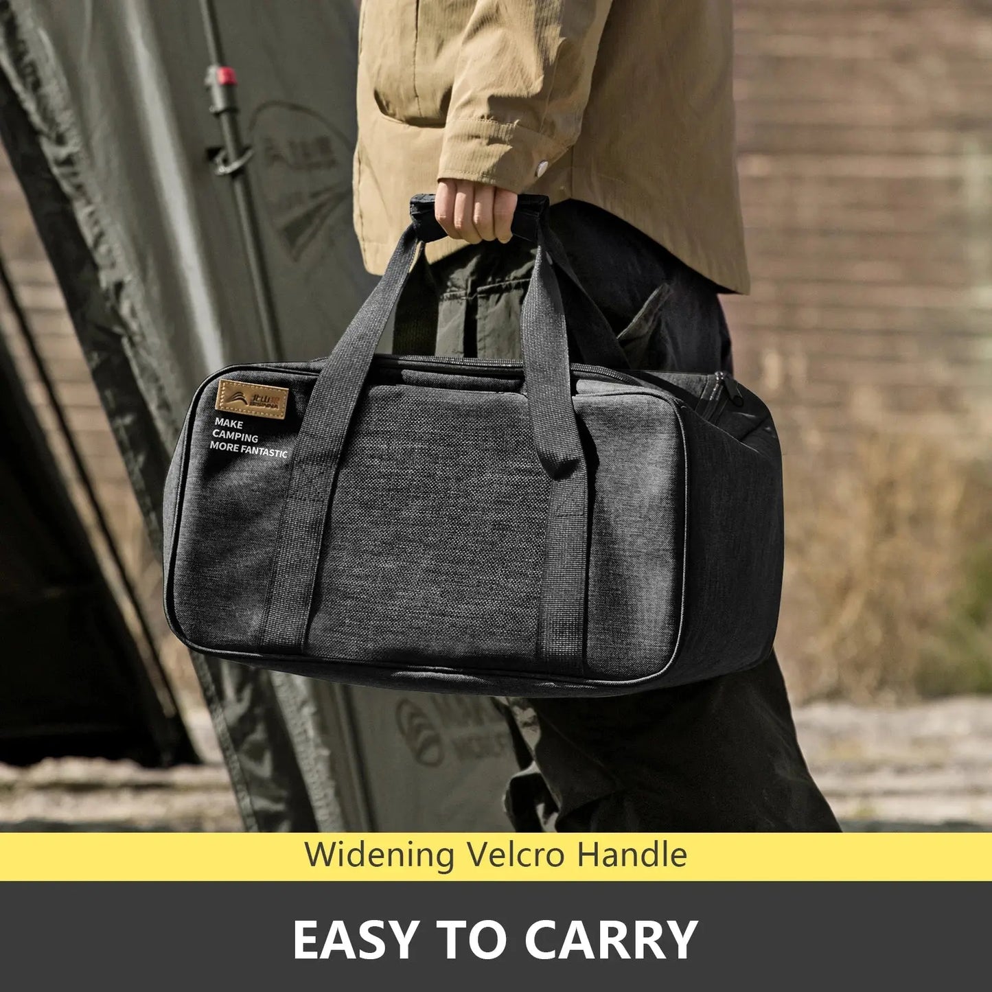 BISINNA Outdoor Camping Bag 26L Folding Gas Tank Storage Bag Picnic Cookwre Container Camp Supplies Adjustable Partition Krouse Supply Co