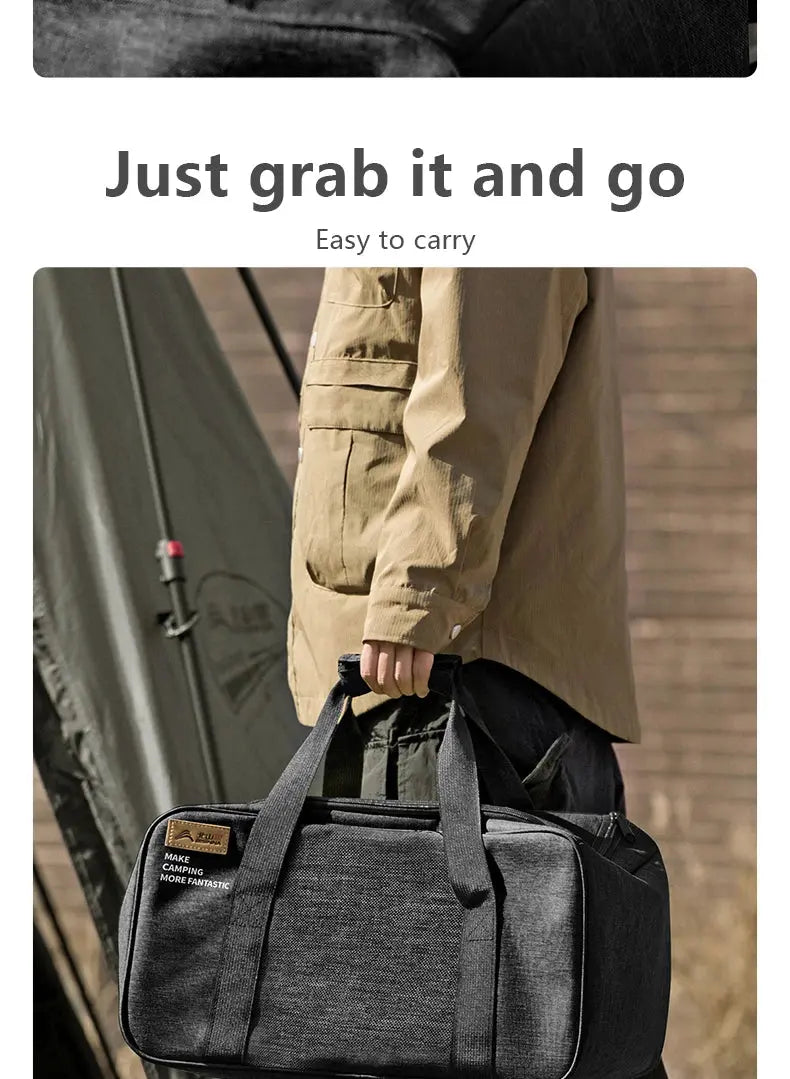 BISINNA Outdoor Camping Bag 26L Folding Gas Tank Storage Bag Picnic Cookwre Container Camp Supplies Adjustable Partition Krouse Supply Co