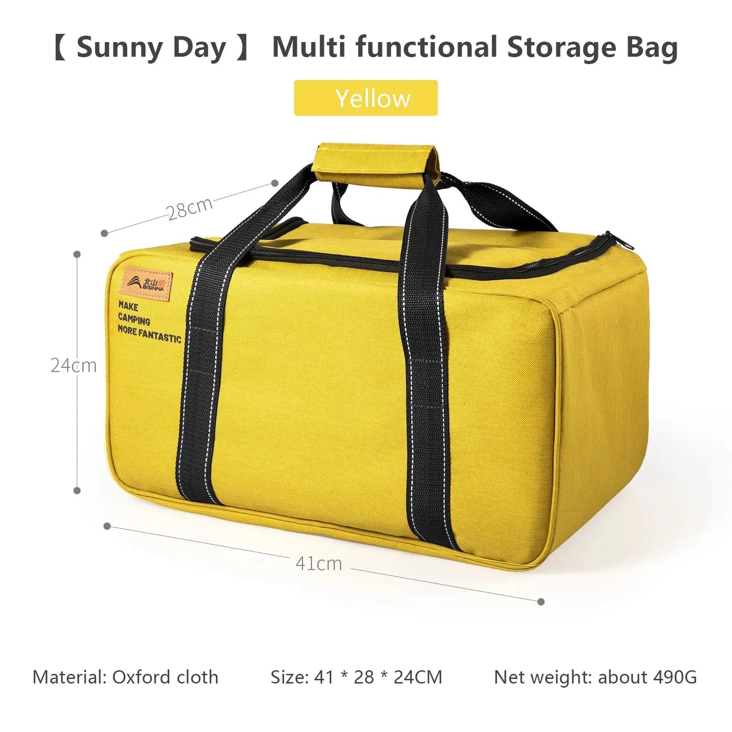 BISINNA Outdoor Camping Bag 26L Folding Gas Tank Storage Bag Picnic Cookwre Container Camp Supplies Adjustable Partition Krouse Supply Co