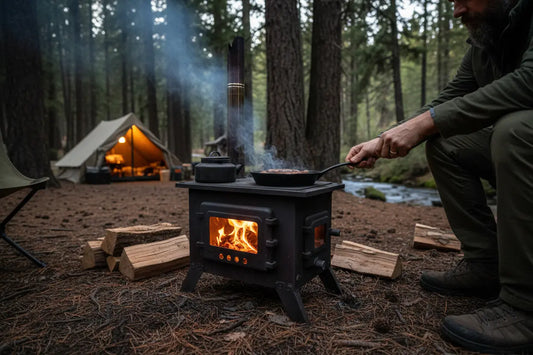 Wood Burner Stove Portable Firewood Stove Stainless Steel Outdoor Camping Smokeless stove Mini fire stove campfire stove Krouse Supply Co