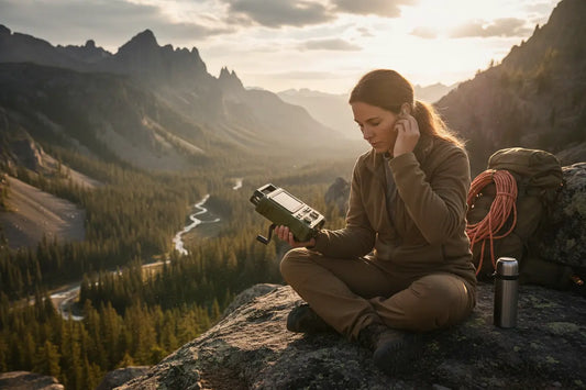 10000mAh Emergency Hand Crank Radio FM Weather Alert Radio 3 Way Powered Hand Crank Solar Radio BT Speaker LED Flashlight Krouse Supply Co